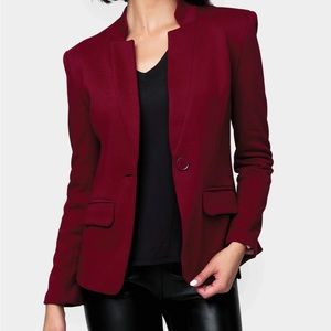 GIBSONLOOK Notch Collar Blazer Cabernet
